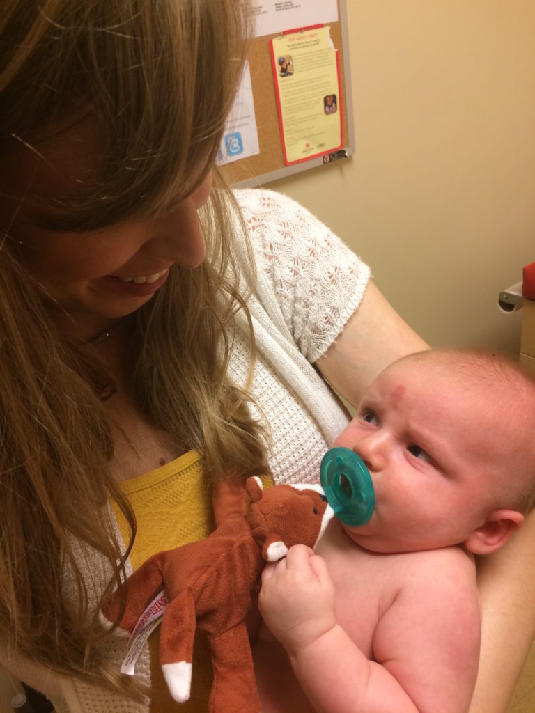 Grumpy face at pediatrician